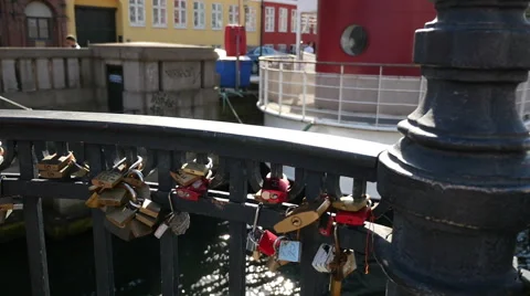 Love Locks, Copenhagen, Denmark Stock Footage 51661891