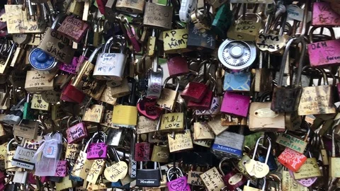 Love Locks Stock Footage 75155627
