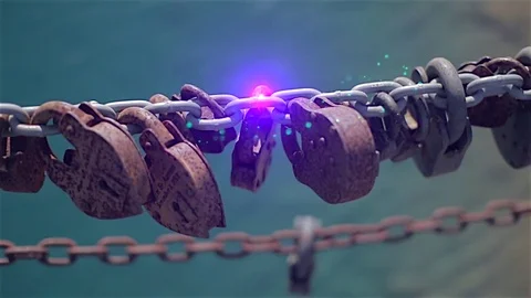 Love Locks | Locks on a bridge for wedded couples gets a touch of magic - 1 of 2 Stock Footage 83108446