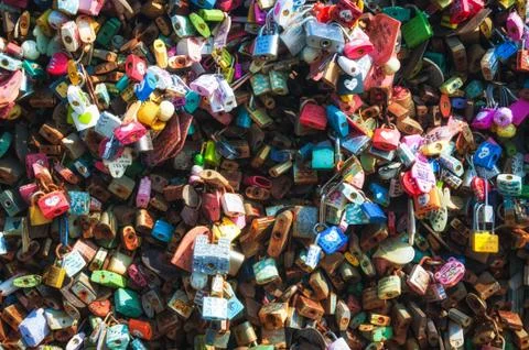 Love locks Stock Photos