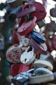 Love locks Stock Photos