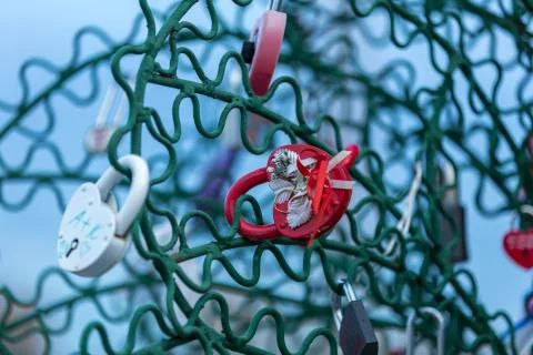Love locks Stock Photos