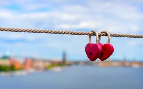 Love locks Stock Photos