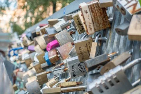 Love locks Stock Photos
