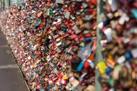 Love locks Stock Photos
