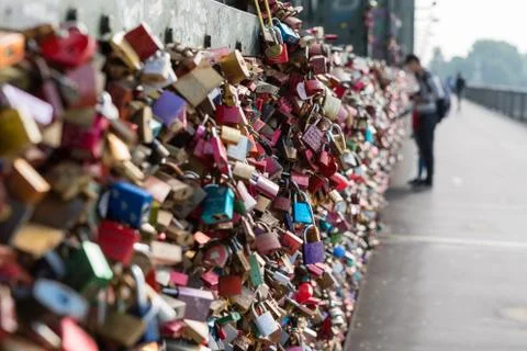 Love locks Stock Photos