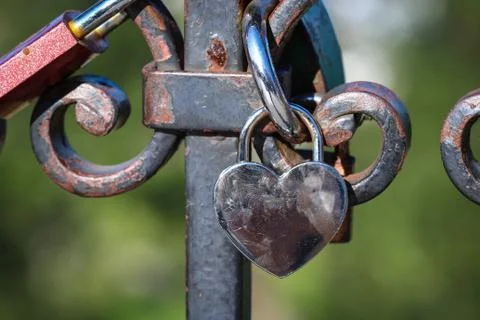 Love locks Foto stock