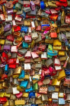 Love locks Stock Photos