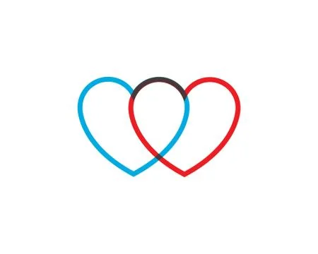 Love Logo Vector icon illustration design Stock Illustration