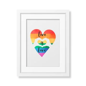 Love is Lovw. Vector Design for T-shirt, Plackard Print, Pride Month Celebrate Stock Illustration