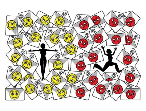 Love Mail Hate Mail Stock-Illustration