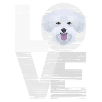 Love Maltese. Stock-Illustration
