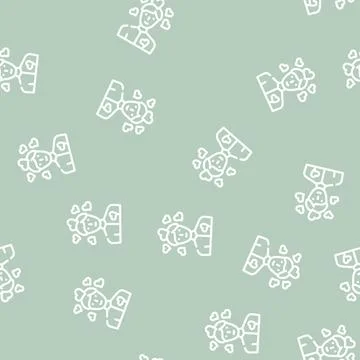 Love man line vector seamless pattern イラスト素材
