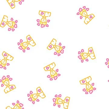 Love man vector seamless pattern Stock Illustration