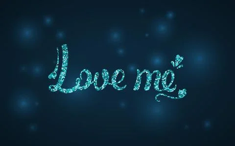 Love me calligraphy. Stock Illustration