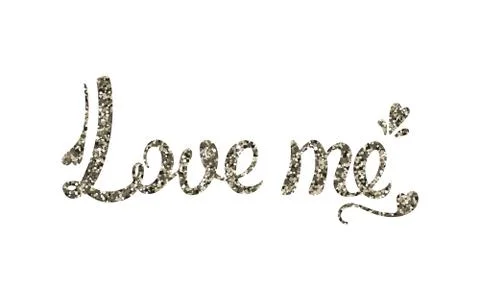 Love me calligraphy. Stock Illustration