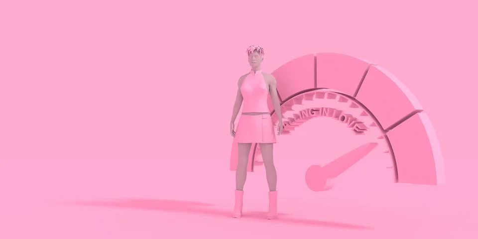 Love measuring device concept Stock Illustration