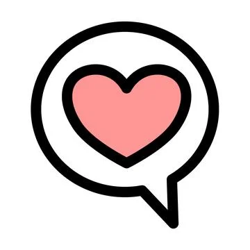 Love message bubble - clean and modern valentines day icon イラスト素材