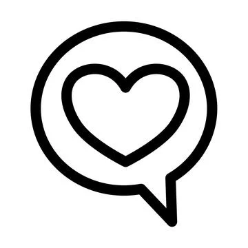 Love message bubble - clean and modern valentines day icon イラスト素材