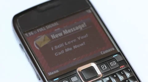 Love Message on a Cellphone Stock Footage 8920690