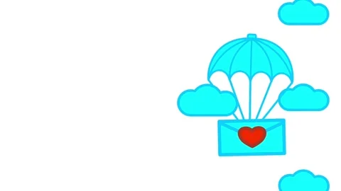 Love Message Parachute Stock Footage 335672358