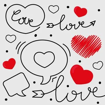 Love message pattern Illustrazione stock