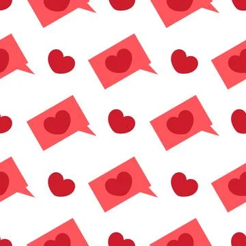 Love message seamless pattern 2 Stock Illustration