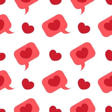 Love message seamless pattern Stock Illustration