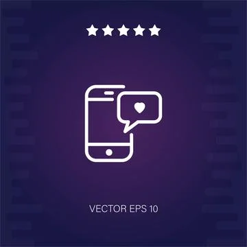 Love message vector icon Stock Illustration