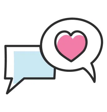 Love Messages Bubble Illustrazione stock