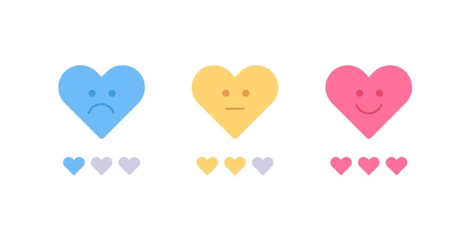 Love meter emotion concept. Vector flat illustration. Stock Illustration