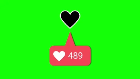 Love Metrics: A Vibrant Visual Representation of Heart Reactions in Digital.. Stock Footage 309652629