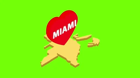 Love miami icon animation Stock Footage 152575334