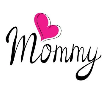 Love mommy lettering. Vector illustration. Stock Illustration