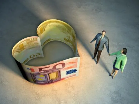 Love money Stock Illustration
