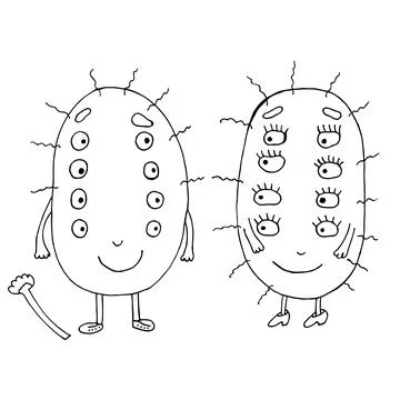 Love monsters. Funny monsters. vector illustration. Comics. Coloring for Stock Illustration