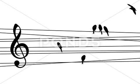 Love for music composition Stock Illustration