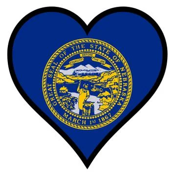 Love nebraska Illustrazione stock
