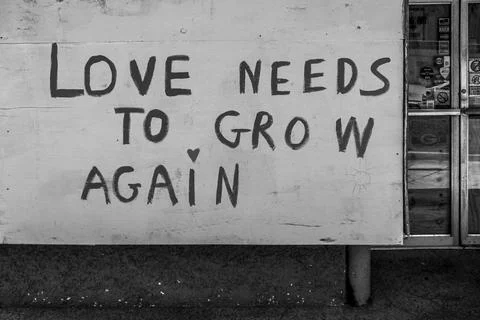 "Love needs to grow again" Stock Photos