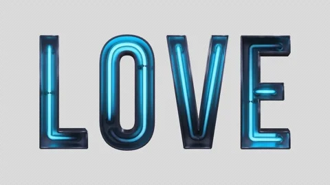 Love Neon 4k Stock Footage 311426860