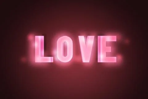 Love Neon Backdrop Stock Illustration