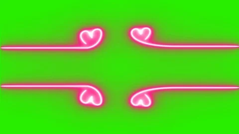 Love with neon effect with green background animation Video stock 121942156