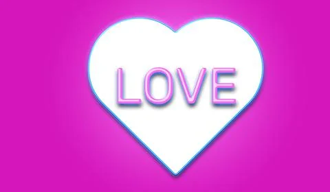 Love neon Stock Illustration