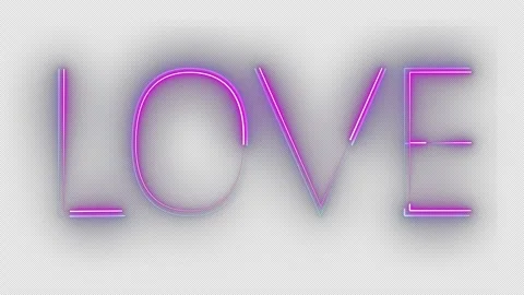 Love Neon Text Stock Footage 168855646