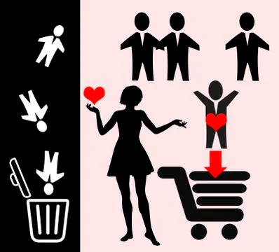 Love on the Net Illustrazione stock