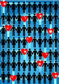Love network Stock Illustration