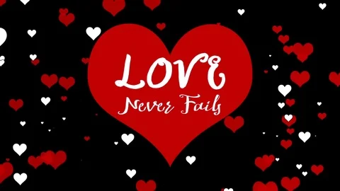 Love Never Fails Text Background Stock Footage 71150127