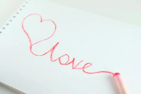 Love in a notebook Stock Photos