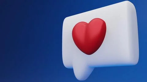 Love notification popup Stock Illustration