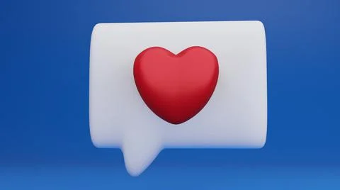 Love notification popup Illustrazione stock